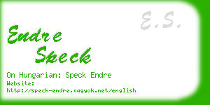 endre speck business card